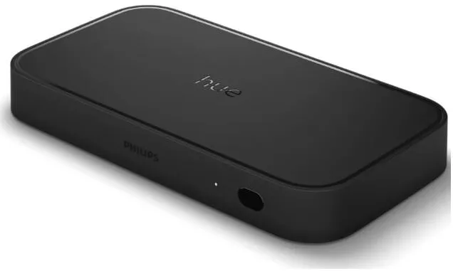 Philips Sync Box Philips Hue Play HDMI Gen 2, pentru sincronizare lumini cu imagine TV, Wi-Fi, 4 porturi, Receptor IR, 8K60Hz/4K120Hz/4K 60Hz/1080p 120Hz/HDR10+ & Dolby Vision, Dolby Atmos, HDMI 2.1 HDCP 2.3, Amazon Alexa si Google Assistant