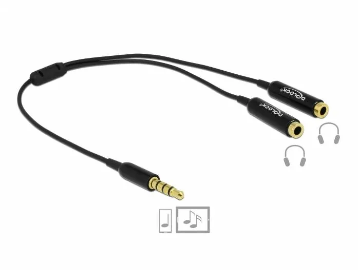 DELOCK 65575 audio splitter - 25 cm