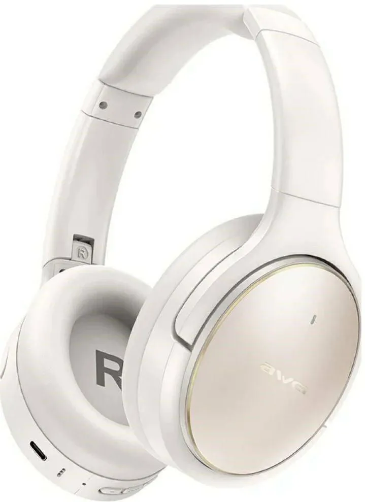 Casti Over-Head AWEI Casti Wireless Awei AT20, ANC, ENC, Bluetooth 6.0, alb