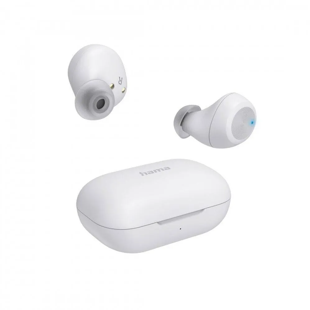Casti Bluetooth HAMA wireless Hama, 3 moduri de corector, impermeabile IPX4, control tactil, set cu 3 dimensiuni de dopuri