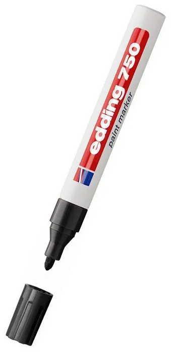 Edding Paint marker Edding 750, varf rotund, 2 - 4 mm, negru - Pret/buc