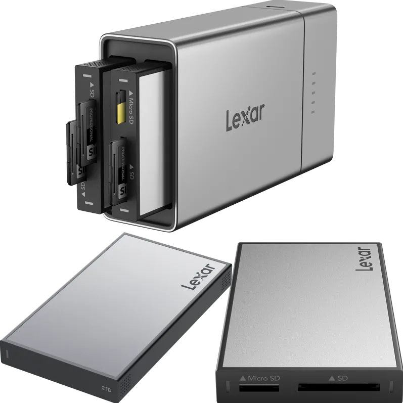Docking Station Lexar Professional Workflow Go I with SD/microSD reader and 2TB SSD