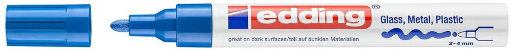 Edding Marker cu efect de lac, Edding, 750, Albastru