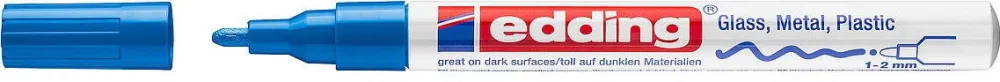 Edding Marker pentru suprafete, Edding, 751 Lac, 1-2 mm, Albastru