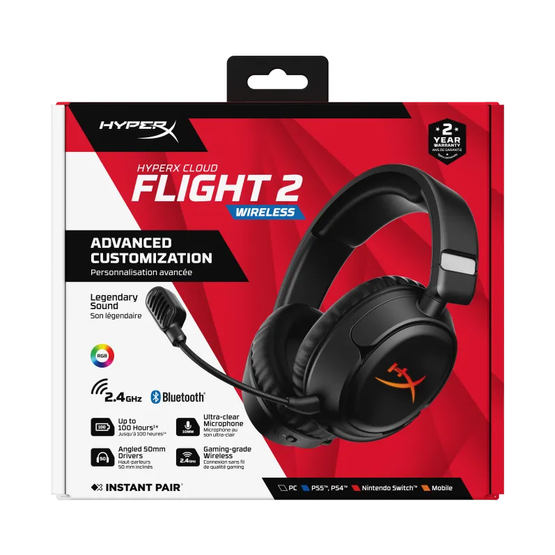 Casti Over-Head HP HyperX Cloud Flight 2 WL BK GAM HS