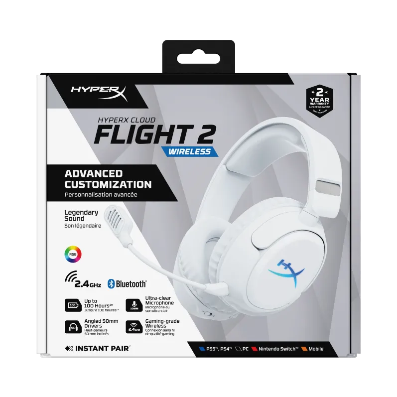 Casti Over-Head HP HyperX Cloud Flight 2 WL WHT GAM HS