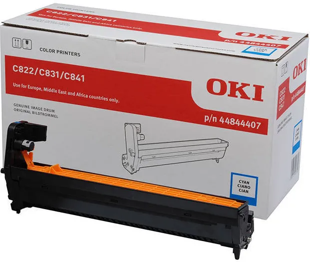 Drum OKI cyan EP-CART-C831/C841 cod 44844407; compatibil cu C822/C831/C841/C831DM, capacitate 30k pag