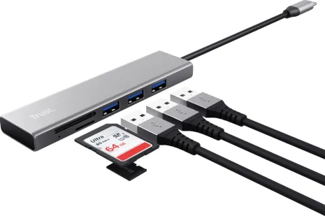 Docking Station TRUST HALYX FAST USB-C HUB & CARD READER