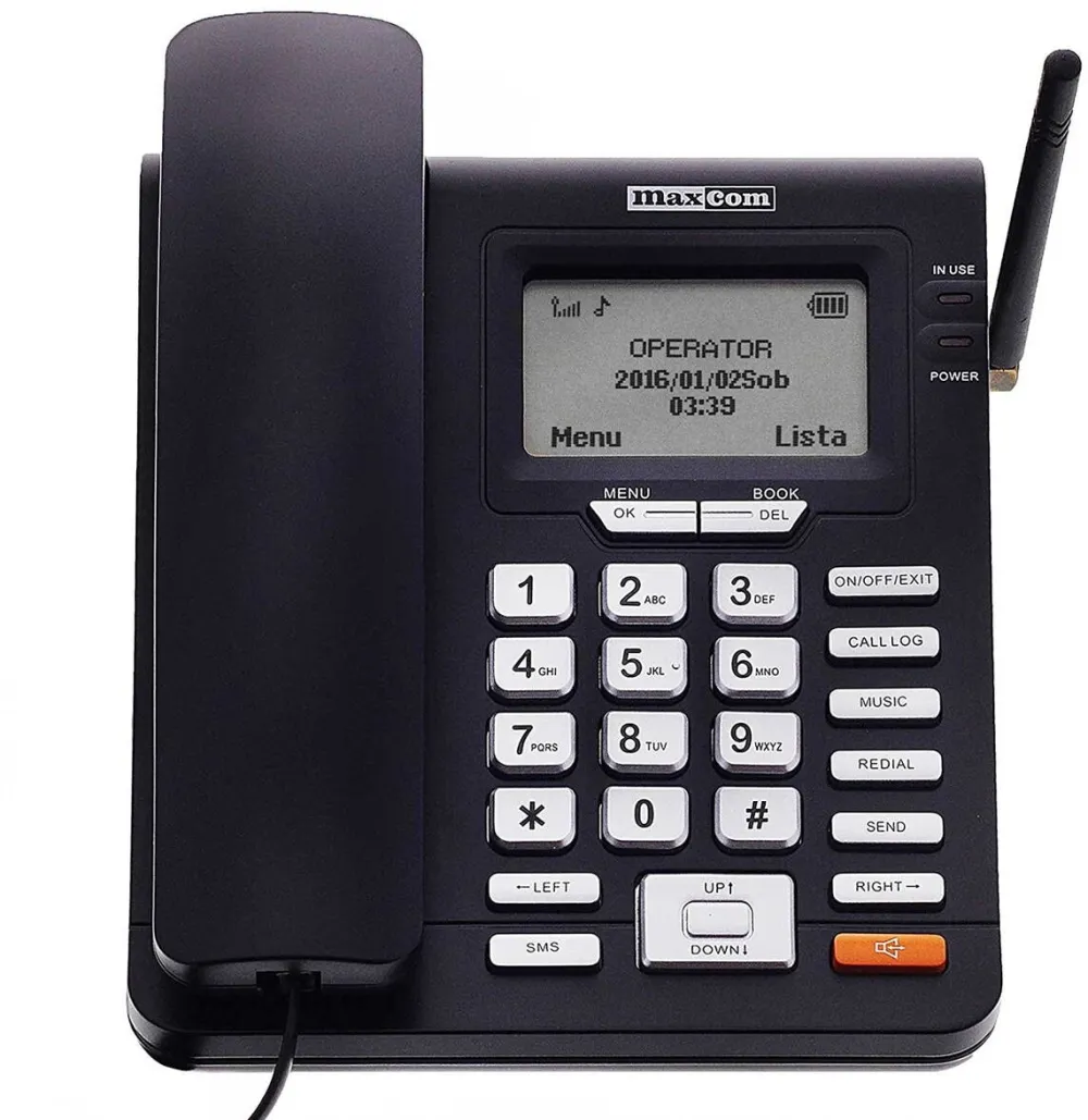 Telefon Fix Maxcom Telefon fix Maxcom Comfort MM28DHS cu SIM, Black