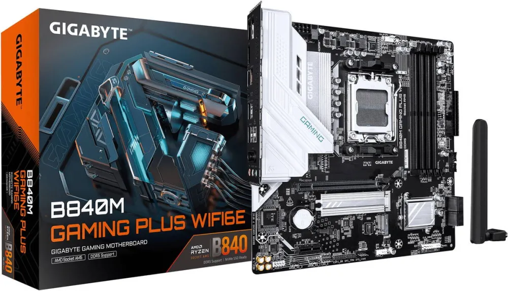 Placa de Baza GIGABYTE B840M GAMING PLUS WIFI6E, Socket AM5, DDR5, Micro ATX