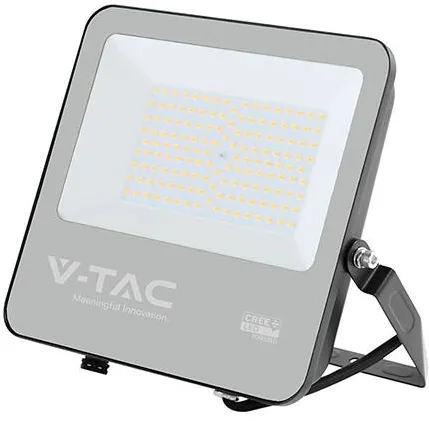 Corp Iluminat V-TAC REFLECTOR LED 100W 135LM/W 6500K IP65 CABLU 1M CIP CREE - NEGRU/GRI