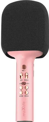 Microfon Maxlife MICROFON KARAOKE CU DIFUZOR INCORPORAT - ROZ