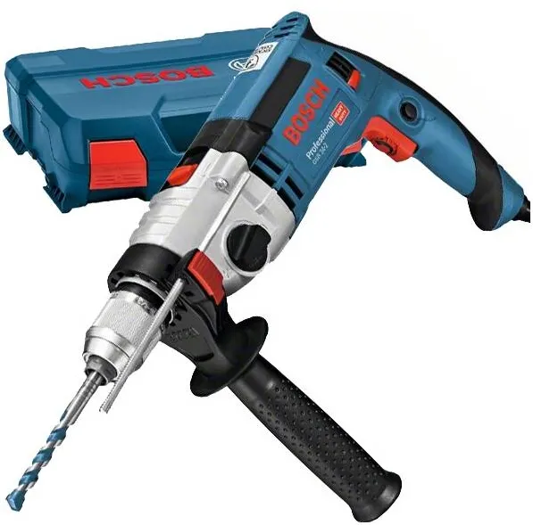 BOSCH GSB 24-2 - Masina de gaurit cu percutie, 1100 W, mandrina rapida, 13 mm, turatie reglabila, valiza speciala