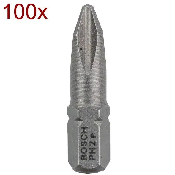 BOSCH 2607001514 - Set capete de insurubare, profil PH2, 100 bucati