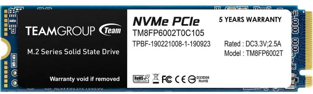 SSD Team Group MP33 2TB PCI Express 3.0 x4 M.2 2280