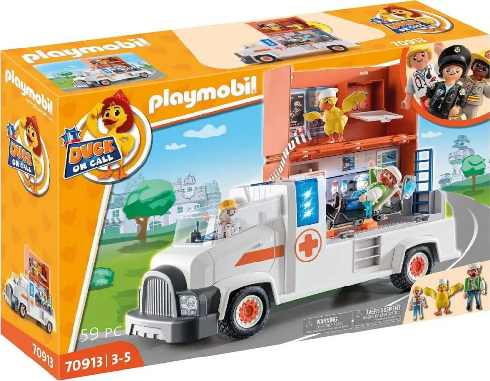 Set Jucarii PLAYMOBIL Figures set DUCK ON CALL 70913 Ambulance