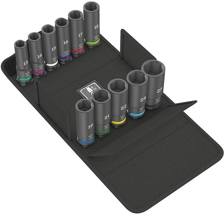 Set chei tubulare WERA 8790 C Impaktor Deep 11 piese 1/2"