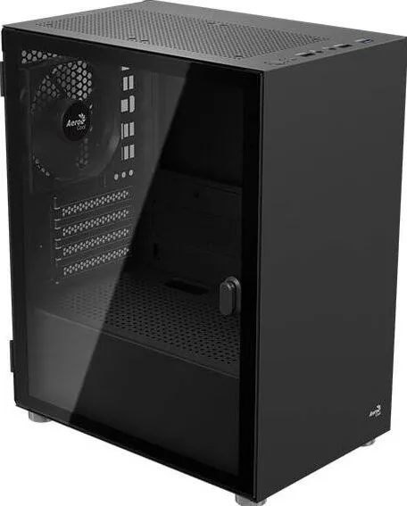 Carcasa PC Aerocool CS-111-G-BK-v1, tower (black, tempered glass)