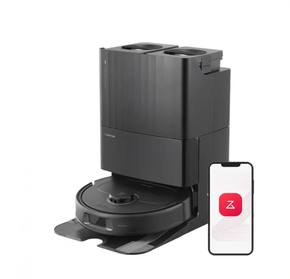 Roborock Aspirator robot Qrevo Plus, 60 W, Autonomie 180 minute, 300 mp, Wi-Fi, Bluetooth (Negru)