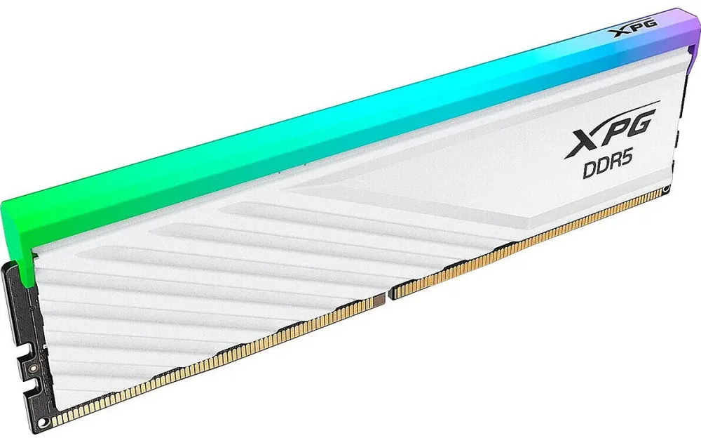Memorie RAM ADATA DDR5 - 16GB - 6400 - CL - 32 - Single (white, AX5U6400C3216G-SLABRWH, XPG Lancer Blade RGB, INTEL XMP, AMD EXPO)