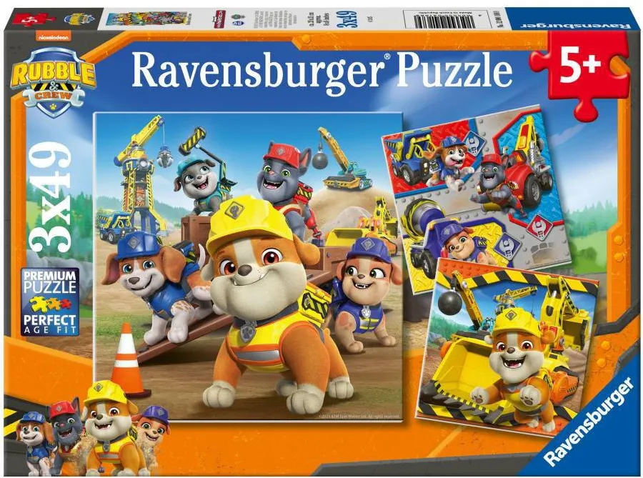 Puzzle Ravensburger Puzzle Ravensburger - Rubble si echipa lui, 3x49 piese
