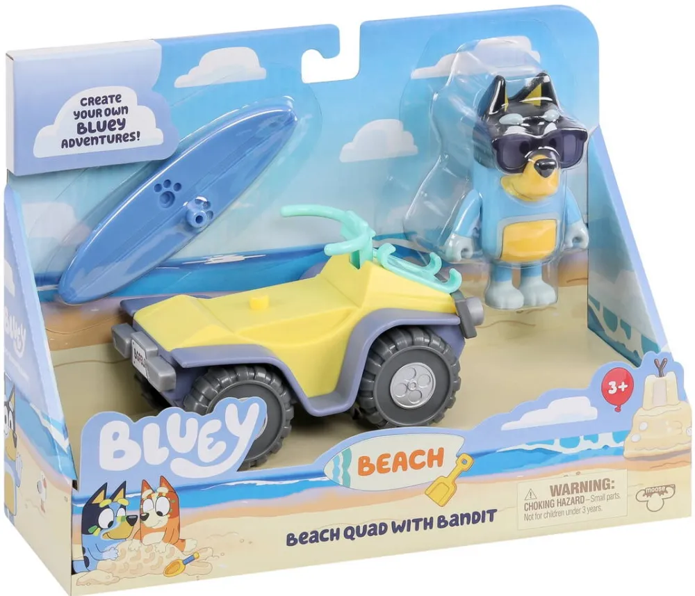 Moose Toys Set de joaca Bluey - Beach vehicle, cu figurina