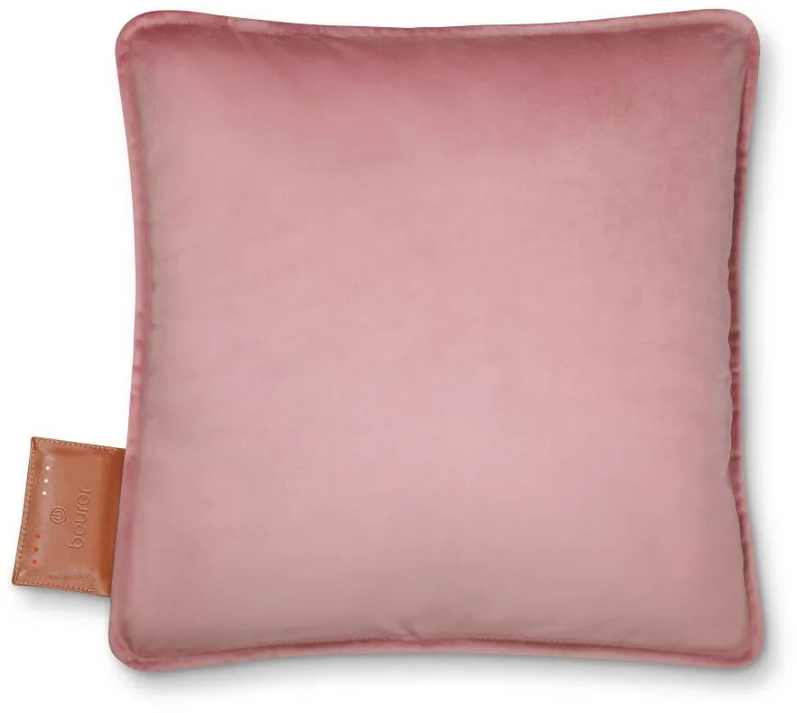 Beurer Perna electrica cu acumulator, Beurer HK 77 Heaty, Rose, 3 niveluri de temperatura, dimensiune 45x45cm, husa lavabila, fara fir, oprire automata