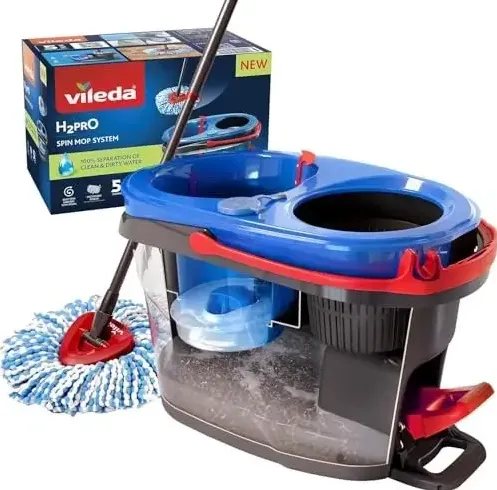 VILEDA H2PRO Flat Mop Set Dual-Tank System