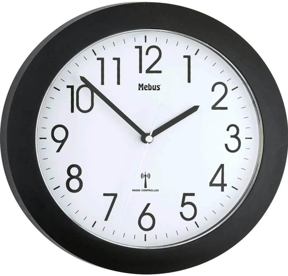 Mebus Ceas de Birou 52450 wireless wall black