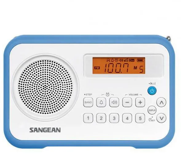 Radio portabil Sangean PR-D18 Traveller 180 alb albastru