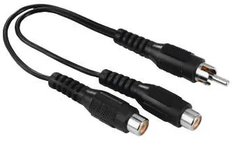 HAMA Subwoofer Adapter, RCA Plug - 2 RCA Sockets