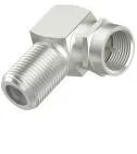 HAMA Satellite Receiver Adapter, F-Plug - F-Socket, 90°