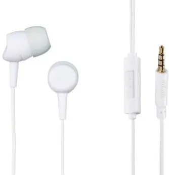 Casti in-ear HAMA Kooky cu microfon si protectie cablu alb