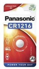 Panasonic "CR1216" Button Cell, 3V, Lithium