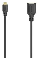 HAMA "Flexi-Slim" Micro-USB-OTG Cable, USB 2.0, 480 Mbit/s, 0.15 m
