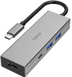 Docking Station HAMA USB-C Hub, Multiport, 4 Ports, 2 x USB-A, USB-C, HDMI™