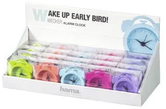 HAMA "Mini" Silicone Alarm Clock, 20 Pcs in Display