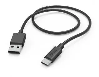 HAMA Charging Cable, USB-A - USB-C, 1 m, black