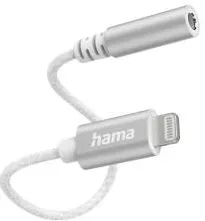HAMA Lightning - 3.5 mm Jack Socket Aux Adapter, white