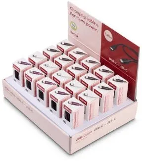 HAMA Charging Cable, USB-C - USB-C, 0.75 m, 20 Pcs in Display