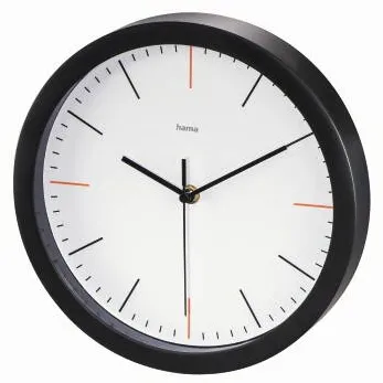 HAMA "MaxR" Wall Clock, Ø 25 cm, Low-noise, white