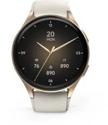 Smartwatch HAMA "8900", GPS, AMOLED 43 mm, Tel. Function, Alexa, Round, gold
