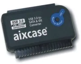Adaptor Aixcase USB 3.0-to-SATA&/IDE-Konverter OTB, cu Sursa