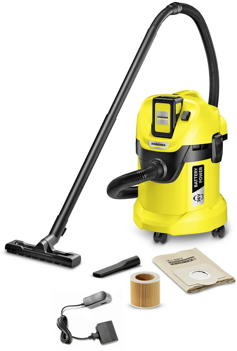 Aspirator Karcher multifunctional cu acumulator WD 3 Battery Set, 36V, 17L
