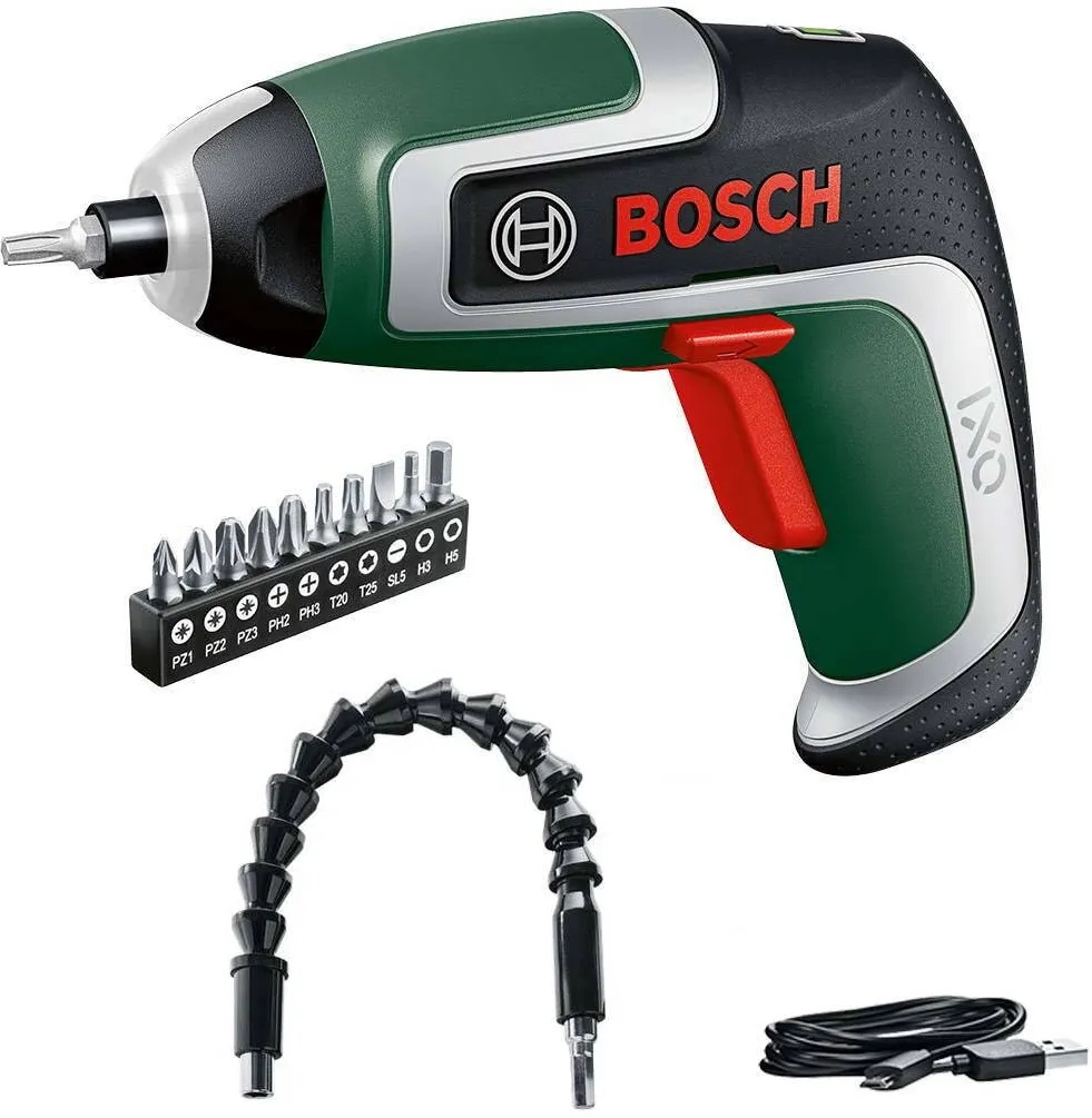 BOSCH Aparat de insurubat Bosch IXO 7, 3,6V, acumulator litiu-ion, maner Soft Grip, extensie flexibila, 320g, set cu 10 biti