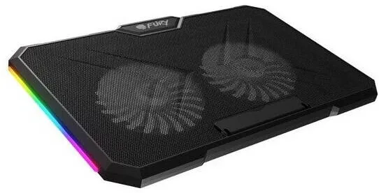 Coolpad Laptop Genesis Suport laptop NATEC Fury Gunbai G3, 14.1-17.3 inch, iluminare RGB, 2 ventilatoare