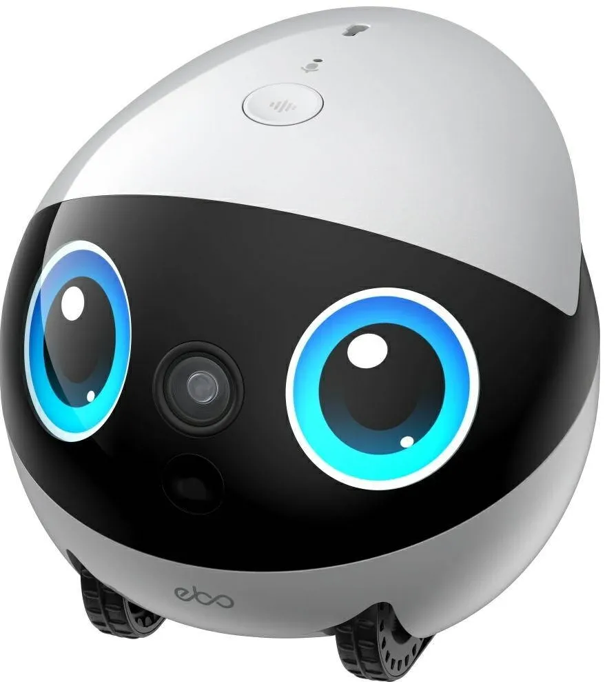 Camera Supraveghere Enabot Robot insotitor Enabot EBO EBO Air2 Plus cu camera de supraveghere pentru interior, 3K, 2880 x 1620, 5000 mAh, Aplicatie dedicata, Alb