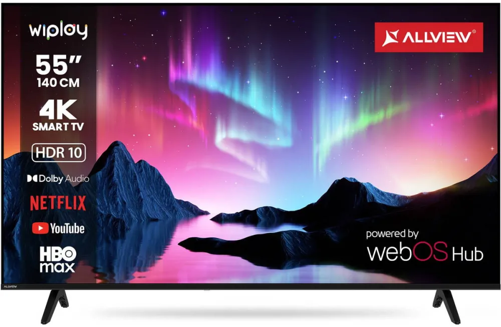 Televizor Allview Televizor Allview LED 55WiPlay6300-U, 139cm, Smart, 4K Ultra HD, Clasa E