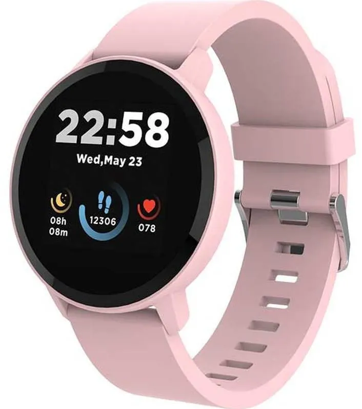Smartwatch CANYON Lollypop roz, curea silicon roz