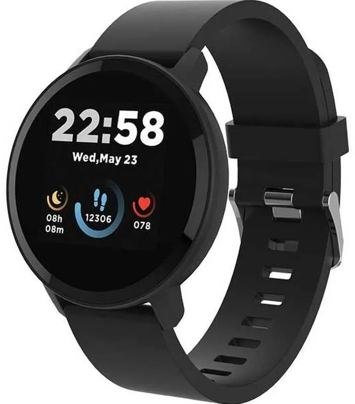 Smartwatch CANYON Lollypop negru, curea silicon negru